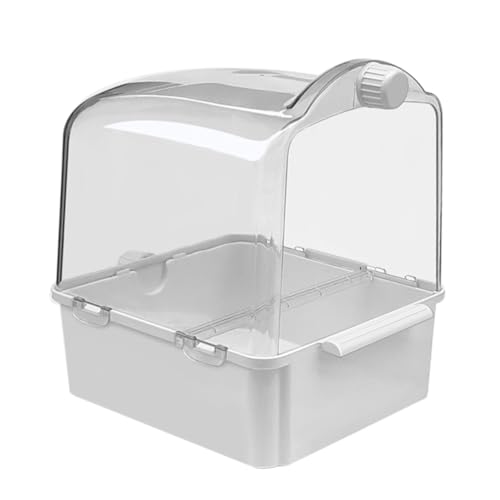 ifundom Vogelbadewanne für Wellensittiche und Papageien Langlebiges Dickes Badebecken für Käfigmontage Wiederverwendbar Inklusive Wasserinjektor Gesundheitsförderndes Badezubehör für von ifundom