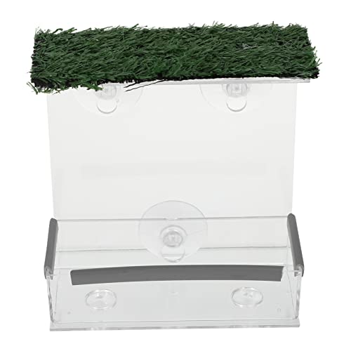 ifundom Vogelfutterspender Aus Kunststoff Für Draußen Transparente Vogelfutterbox Mit Saugnäpfen Wetterbeständig Und Leicht Zu Reinigen Zum Füttern Von Vögeln Und Anlocken in Garten ifundom Vogelfutterspender Aus Kunststoff Für Draußen Transparente Vogelfutterbox Mit Saugnäpfen Wetterbeständig Und Leicht Zu Reinigen Zum Füttern Von Vögeln Und Anlocken in Garten von ifundom