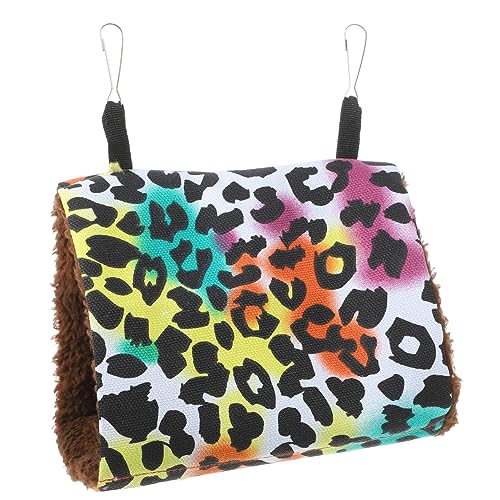 ifundom Vogelhängematte Für Papageien Winter Warm Vogelbett Atmungsaktiv Reinigen Hängend Für Käfige Für Schlafen Leopard Design Kleine von ifundom