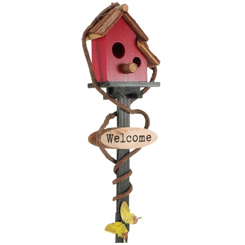 ifundom Vogelhaus Dekoration Für Garten Mit Pfahl Und Langlebig Für Anlockung Von Wildvögeln Und Verschönerung Von Außenbereichen ifundom Vogelhaus Dekoration Für Garten Mit Pfahl Und Langlebig Für Anlockung Von Wildvögeln Und Verschönerung Von Außenbereichen von ifundom