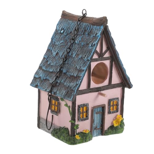 ifundom Vogelhaus aus Kunstharz Hängendes für Außenbereich Rustikale Parkverzierung für Winterfestes mit Einzigartigem Design Gemütlicher Unterschlupf ifundom Vogelhaus aus Kunstharz Hängendes für Außenbereich Rustikale Parkverzierung für Winterfestes mit Einzigartigem Design Gemütlicher Unterschlupf von ifundom