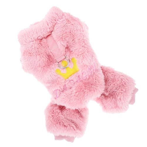 ifundom Warmer Hunde Samtmantel Im Winter Groß Haustier Abdeckung Welpenkleidung Für Kleine Hunde Vlies Ups Hunde-Outfits Kalte Mäntel Für Hunde Neblig Polyesterfutter von ifundom