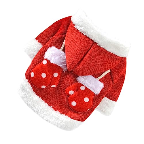 ifundom Weihnachtlicher Hundepullover Gestrickter Wintermantel für Kleine Hunde Warmes Strapazierfähiges Party Kostüm Einfach Anzuziehen XL Rote Haustierkleidung für Weihnachten und von ifundom