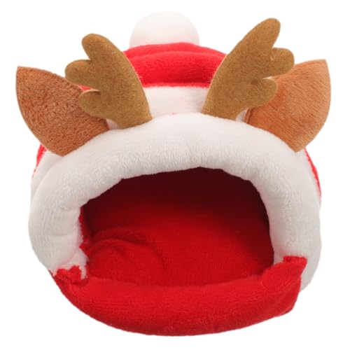 ifundom Weihnachtliches Hamster Nest im Elchdesign Warmes Haustierhaus für Kleintiere als Schlafsack und Käfigzubehör Stabiles und Gemütliches Schlafversteck für Hamster und Co ifundom Weihnachtliches Hamster Nest im Elchdesign Warmes Haustierhaus für Kleintiere als Schlafsack und Käfigzubehör Stabiles und Gemütliches Schlafversteck für Hamster und Co von ifundom