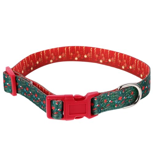 ifundom Weihnachtshalsbänder Für Haustiere Hundehalsbänder Weiches, Bequemes Kleines Jingle Bell Welpenhalsbänder Für Kleine Welpen Festliches Basic-Kragen Halsband Karikatur Polyester von ifundom