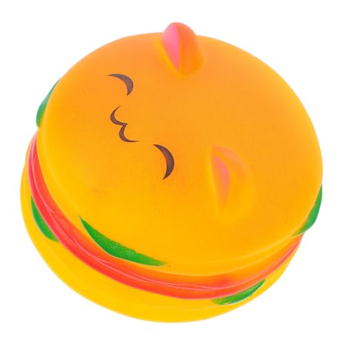 ifundom Zahnreinigungsmittel Kauspielzeug Gefälschte Hamburger -haustierspielzeug Kognitive Hundespielzeug Quietschendes Hundespielzeug Hundetrainingsspielzeug Beißspielzeug Vinyl Yellow von ifundom