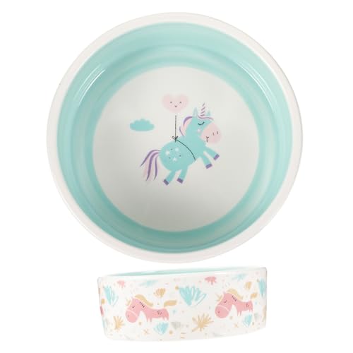 ifundom hundefutternapf pet Supplies pet Food Container katzenschüssel cat Bowl Katzen schüssel Haustiere Haustiernapf Katzennapf aus Keramik Nackenschutzschale Snackschale für Katzen Blue von ifundom