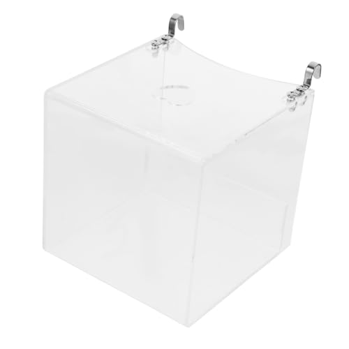 ifundom papagei badewanne Haustier-Vogelbadekäfig Papageienbad kleine vogeltränke für käfig Vogel Wasserschale modern Zubehör Vogelbadwürfel Vogel Papageien Badewanne Acryl Transparent von ifundom