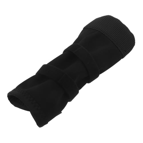 ifundom wasserdichte Fußabdeckung für Haustiere Hundeschuhe Beiverletungen Hundestiefel für Böden Hundeschuhe für Hartholz Anti-Licking-Hundesocken Hundesocken für Wunden Polyester Schwarz von ifundom