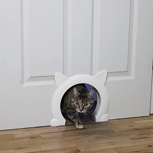 IKUSO Katzentür Innentür,Katzentür Katzenklappe Für Katzen bis zu 10 kg,Katzentunnel für Zimmertüren von ikuso