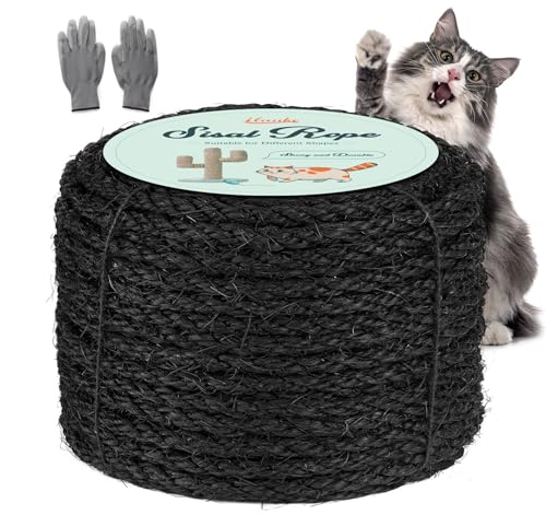 Sisalseil für Kratzbaum, 8mm X 60m Natur Sisal Seil für Katzen, Katzenseil Sisal Schnur für Katzenschleifklauenspielzeugen Gartendekoration Basteln Katzen Zubehör DIY Haushalt Dekoration Sisalseil für Kratzbaum, 8mm X 60m Natur Sisal Seil für Katzen, Katzenseil Sisal Schnur für Katzenschleifklauenspielzeugen Gartendekoration Basteln Katzen Zubehör DIY Haushalt Dekoration von ilauke