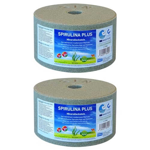 imima Salzleckstein Pferd SPIRULINA Plus Set 2 x 3kg - Mineralfutter Pferde mit Spirulina auf Meersalz Basis ohne Melasse - Pferdezubehör für Lecksteinhalter - Mineralleckstein Pferd Leckstein Pferd imima Salzleckstein Pferd SPIRULINA Plus Set 2 x 3kg - Mineralfutter Pferde mit Spirulina auf Meersalz Basis ohne Melasse - Pferdezubehör für Lecksteinhalter - Mineralleckstein Pferd Leckstein Pferd von imima