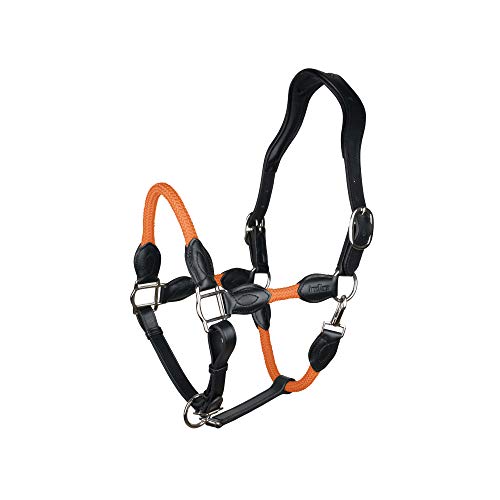 indira Seil-Leder-Halfter pro PP-Echtleder (Pony, Orange 01) von indira