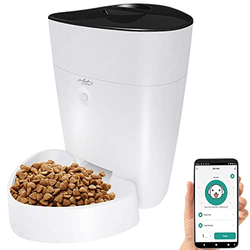 infactory Futterautomat: Smarter Futterspender für Hunde & Katzen mit WLAN und App, 4 l (Katzenfutterspender, PET Feeder, Zeitschaltuhr) von infactory