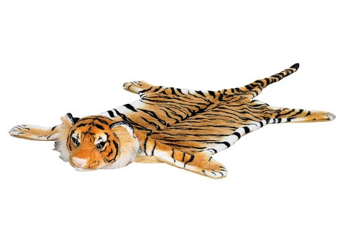 infactory Tigerfell: Kuschliger Webpelz-Vorleger Königstiger, 170 cm (Teppich, Tigerfell mit Kopf, Katzen) von infactory