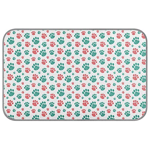 Doodle Paw Prints Kühlmatte für Hunde Katzen Isomatte Eisseide Hundebett Pad Tragbar & Waschbar Kühlkissen Faltbare Eisdecke für Bett Autositz Strandboden Doodle Paw Prints Kühlmatte für Hunde Katzen Isomatte Eisseide Hundebett Pad Tragbar & Waschbar Kühlkissen Faltbare Eisdecke für Bett Autositz Strandboden von innewgogo