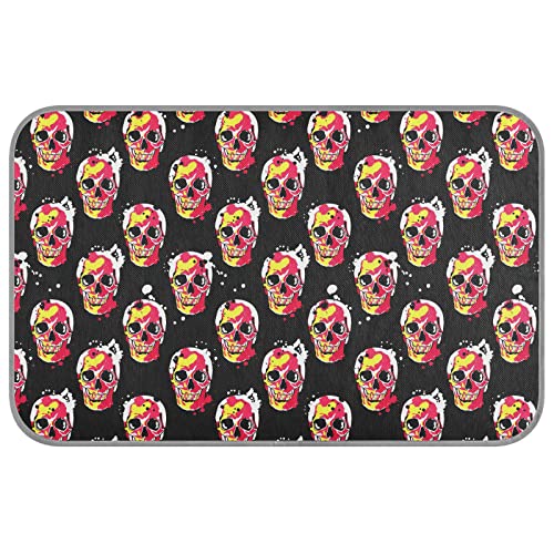 Schädel Rot Kühlmatte für Hunde Katzen Schlafmatte Eisseide Hundebett Pad Tragbar & Waschbar Kühlkissen Faltbare Eisdecke für Zwinger Strand Sofa Rasen Schädel Rot Kühlmatte für Hunde Katzen Schlafmatte Eisseide Hundebett Pad Tragbar & Waschbar Kühlkissen Faltbare Eisdecke für Zwinger Strand Sofa Rasen von innewgogo