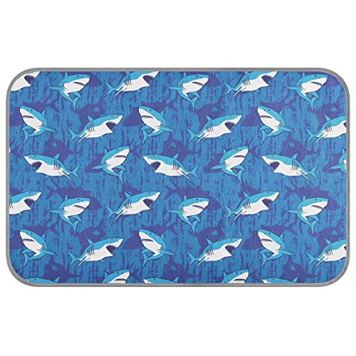 Shark Blue Kühlmatte für Hunde Katzen Schlafmatte Eisseide Hundebett Pad Tragbar & Waschbar Kühlkissen Faltbare Eisseidenmatte für Autositz Strand Boden Zwinger Shark Blue Kühlmatte für Hunde Katzen Schlafmatte Eisseide Hundebett Pad Tragbar & Waschbar Kühlkissen Faltbare Eisseidenmatte für Autositz Strand Boden Zwinger von innewgogo