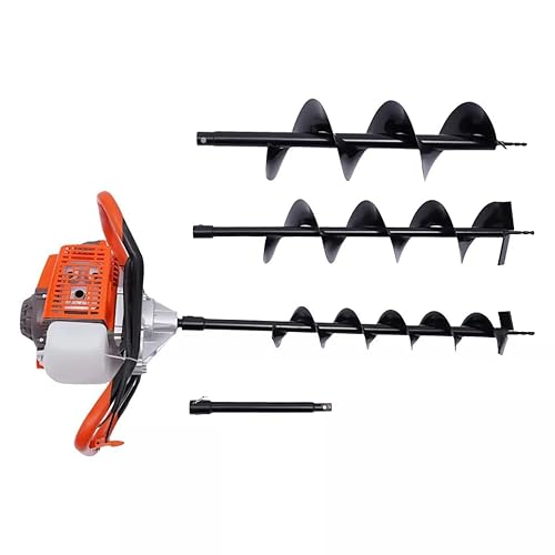 innytund 71CC Petrol Earth Auger 2-Takt Auger Post Hole Digger 3.2kw Gas Powered Earth Power Post Hole Digger mit 3 Bohrer Durchmesser 4" /6" /8", Benzin Spiral Digger für Pflanzen Bäumen und Zaun innytund 71CC Petrol Earth Auger 2-Takt Auger Post Hole Digger 3.2kw Gas Powered Earth Power Post Hole Digger mit 3 Bohrer Durchmesser 4" /6" /8", Benzin Spiral Digger für Pflanzen Bäumen und Zaun von innytund