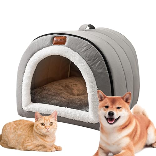 INOTO Haustier-Outdoor-Haus, Samt, PP-Baumwolle, bequemes Haustierhaus, waschbar, warm, gemütlich, wetterfest, Katzen- und Hundebetten, Unterschlupf für Haustiere im Innen- und Außenbereich INOTO Haustier-Outdoor-Haus, Samt, PP-Baumwolle, bequemes Haustierhaus, waschbar, warm, gemütlich, wetterfest, Katzen- und Hundebetten, Unterschlupf für Haustiere im Innen- und Außenbereich von inoto