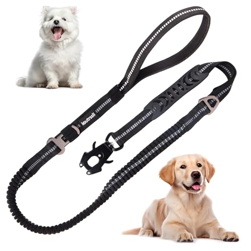 ioutrssli Hundeleine Große Hunde 1.7m Länge, komfortabler Gepolsterter Griff & reflektierende elastische Leine, Nylon Bungee Hundeleinen Elastisch mit Auto Sicherheitsgurt Schnalle Metallhaken ioutrssli Hundeleine Große Hunde 1.7m Länge, komfortabler Gepolsterter Griff & reflektierende elastische Leine, Nylon Bungee Hundeleinen Elastisch mit Auto Sicherheitsgurt Schnalle Metallhaken von ioutrssli