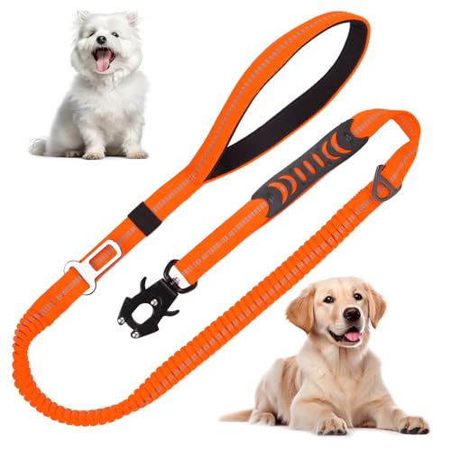 ioutrssli Hundeleine Große Hunde 1.7m Länge, komfortabler Gepolsterter Griff & reflektierende elastische Leine, Nylon Bungee Hundeleinen Elastisch mit Auto Sicherheitsgurt Schnalle Metallhaken ioutrssli Hundeleine Große Hunde 1.7m Länge, komfortabler Gepolsterter Griff & reflektierende elastische Leine, Nylon Bungee Hundeleinen Elastisch mit Auto Sicherheitsgurt Schnalle Metallhaken von ioutrssli