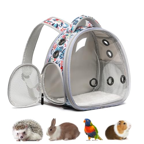 Ioview Tragbarer Reise-Rucksack für Haustiere, Hamstertasche, Meerschweinchen, Vogel, kleine Hunde, Katzen, Schildkröte, Kaninchenkäfig, Eichhörnchen, Bartdrache, atmungsaktive Hängetasche (Hua) von ioview