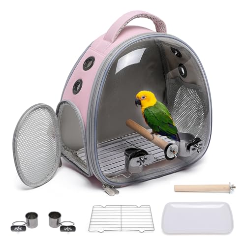 Ioview Tragbarer Reise-Rucksack für Haustiere, Hamstertasche, Meerschweinchen, Vogel, kleine Hunde, Katzen, Schildkröte, Kaninchenkäfig, Eichhörnchen, Bartdrache, atmungsaktive Hängetasche (Rosa + Ioview Tragbarer Reise-Rucksack für Haustiere, Hamstertasche, Meerschweinchen, Vogel, kleine Hunde, Katzen, Schildkröte, Kaninchenkäfig, Eichhörnchen, Bartdrache, atmungsaktive Hängetasche (Rosa + von ioview