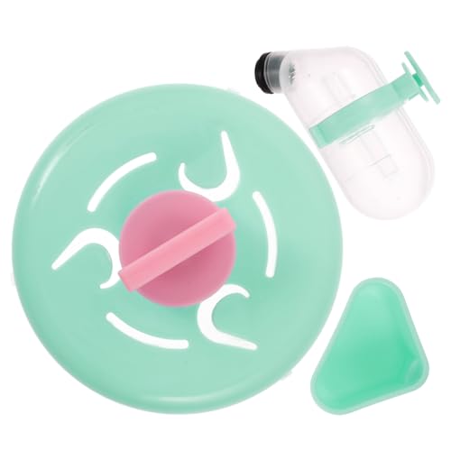 iplusmile 1satz Hamster Zubehör Teiliges Käfigzubehör Für Kleine Haustiere Bestehend Trinkflasche Futternapf Und Laufrad Robustem Für Hamster Und Meerschweinchen von iplusmile