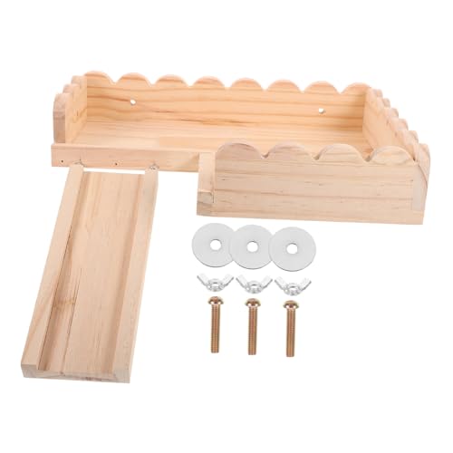 iplusmile 1 Satz Hamster Plattform Käfig Hamsterspielzeug Nest Drinnen Tablett Zubehör Plattform-Hamster Hamster -rundplattformen Groß Hamster-holzplattform Khaki Hölzern von iplusmile