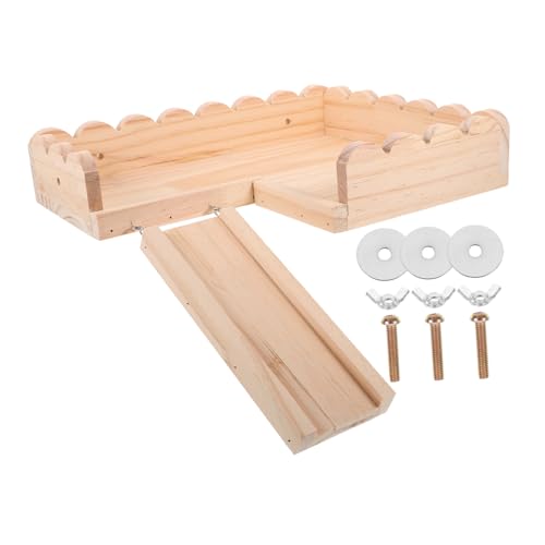 iplusmile 1 Satz Hamster-holzplattform Hamsterspielzeug Käfighamster Drinnen Nest Zubehör Für Kleintierkäfige Käfig Für Hamster Plattform Für Hamsterkäfig Groß Tablett Bambus Khaki von iplusmile