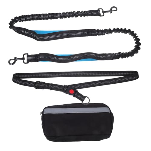 iplusmile 1 Satz Hunde Jogginggurt mit Reflektierender Bungee Leine und Bauchtasche für Laufen Wandern und mit Kleinen bis Großen Hunden von iplusmile