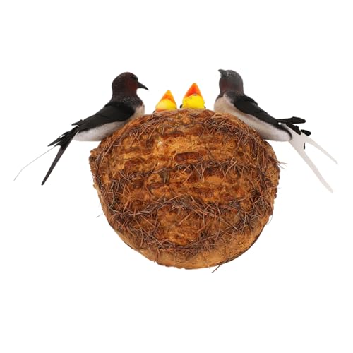 iplusmile 1 Satz Simulation Vogelnest Mit Für Verschachtelung Figur Schlucken Im Freien Rauchschwalbennest Vogelhaus Nest Klein Nest Schlucken Wand Plastik von iplusmile