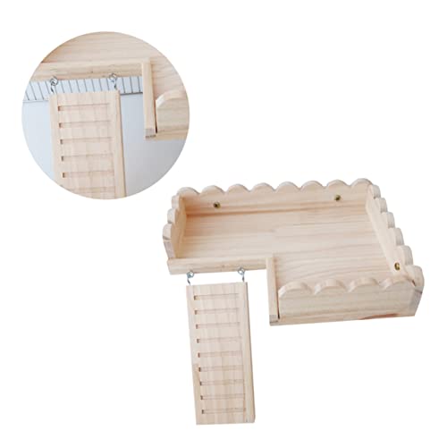 iplusmile Zwerghamsterkäfig-plattform Aus Holz Gehegespielzeug Leiter Hamster-wohnaccessoire von iplusmile
