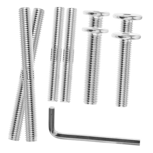 iplusmile 1 Set Katzenklettergerüst Zubehör Schraubenschlüssel Katzenkratzbaum Flachkopfschraube Gewindebolzen Kratzbaum Ersatzpfosten Gewindebolzen Schraube Bolzen Flachbolzen Silber von iplusmile