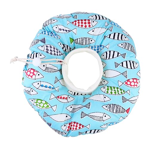 iplusmile 1 Stück Anti-Bite-Kopfbedeckung Nacken Schild Fisch für Welpen Lecken katzenhalsband Katzenkragen Anti-Leck-Kragen Haustier-Anti-Bite-Kragen Sky-Blue von iplusmile