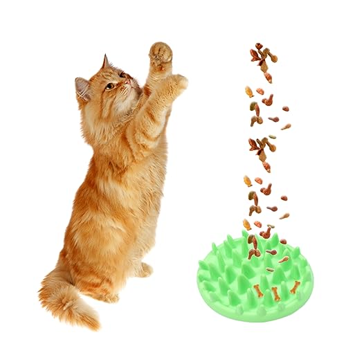 iplusmile 1 Stück Futternapf für Katzen Haustiernapf Hunde Futterspender pet Food Container Haustierfutter Katzenfutter Tierfütterung langsam Green von iplusmile