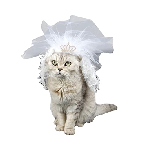 iplusmile 1 Stück Katzenhochzeitskleid Katzen Kleidung Katzen Klamotten Katzenkleidung Kostüme Outfits brautjungfernkleider brautkleid Katzenhochzeitszubehör Brautjungfernkleid Katze Weiß von iplusmile