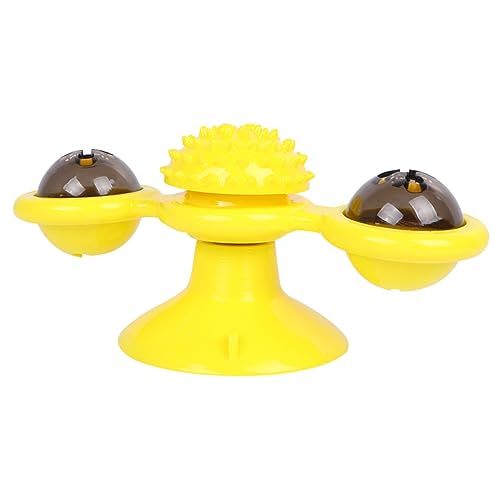 iplusmile Katzenkratzball Mit Saugnapf Drehbarer Ball Mit Blinkfunktion Katzenspielzeug Zum Kratzen Und Necken Lernspielzeug Für Katzen von iplusmile