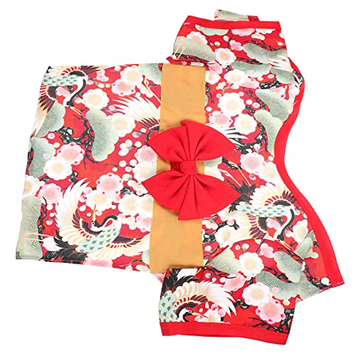 iplusmile 1 Stück Kleidung für Haustiere Hundemäntel Hochzeit Hunde-Outfits UPS Kimono-Kostüm für Hunde Party Inc. Haustier Kostüm Hund Hundekleid Haustierkleidung Stoff rot von iplusmile