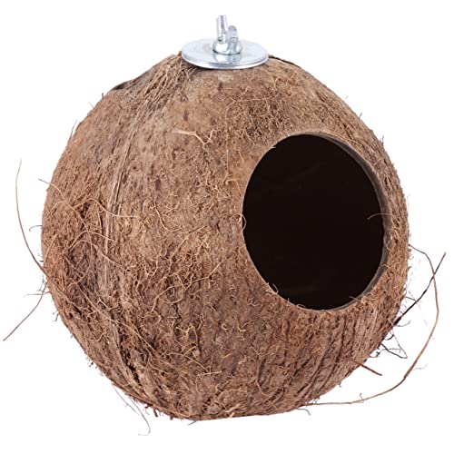 iplusmile 1 Stück Kokosnuss-vogelhaus Vogel-Kokosnuss- Natürliches Vogelnest Vogel Kokosnuss Kokosnest Papageienspielzeug Nest Für Kleine Haustiere Kokosnussschalennest Coffee von iplusmile