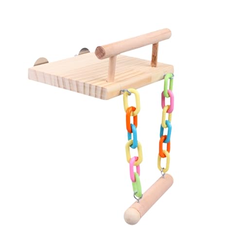 iplusmile 1 Stück Papagei Anhänger beissen Papagei Spielzeughängematte drinnen Sitzstangen Lieferungen Kauen Haustiervogelspielzeug hängend Papageienbissspielzeug Hölzern von iplusmile