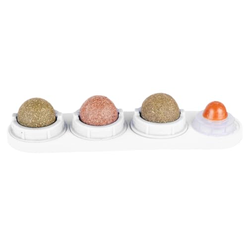 iplusmile 1 Stück Snacks für Katzen lecken Katzenminze Bälle für behandeln kneifen katzenpflege Katzen Pflege leckereien für Katzen Catnip Katzenminze-Ball Katze-Minze-Kugeln Weiß von iplusmile