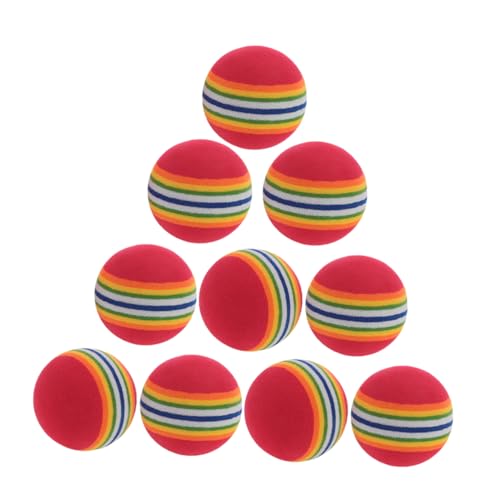 iplusmile 10 Stück Haustier Regenbogenball Welpenspielzeug Haustierspielzeug Beißspielzeug Haustierhund Beißball Hundespielzeugbälle Hundeball Hundeleckerli Ball Katzen von iplusmile