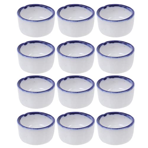iplusmile 12st Becken Fressnapf Für Reptilien Aus Keramik Mini-Reptilien-futterspender Kleine -trinknäpfe Micro- Wasserschale Essen Fütterung Hamster Weiß Kleine Spinne Isolationsbox von iplusmile