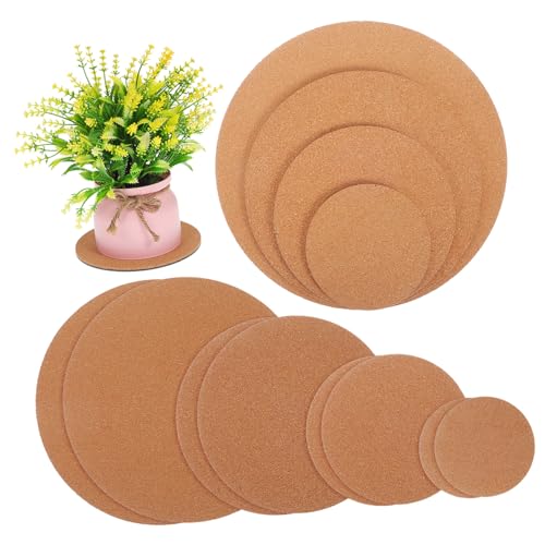 iplusmile 12 -pcs Cork Pflanze Untersetzer Topfhalter Coaster Pads Sukkulente Untersetzer Blütenstöpe Runde Cork Coasters Für Innenpflanzen von iplusmile