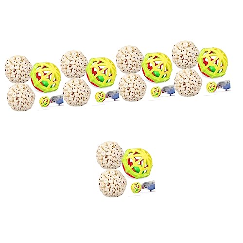 iplusmile 15 STK Vogel Spielzeugball Vogelspielzeug Für Papageien Kauspielzeug Für Sittiche Kauspielzeug Für Vögel Vogel Kralle Spielzeug Vogelbissspielzeug Gummi Xuanfeng von iplusmile
