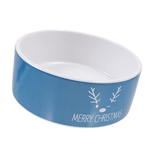 iplusmile 1Stück Weihnachtliche Katzen Und Hundenapf Mit Schneemann Kreatives Keramik Futter Und Wassernapf Spülmaschinenfest Für Haustiere Und Langlebig von iplusmile
