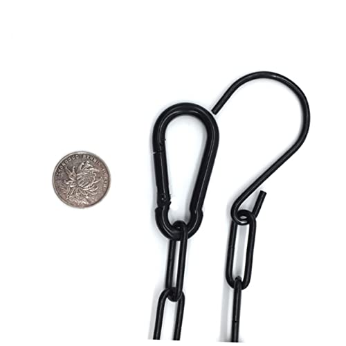 iplusmile 2sätze Schwarze Dicke Aufhängeschlinge Mit S-Haken Und Karabiner Für Pflanzen Vogelhäuser Laternen Und Verstellbar Und Langlebig von iplusmile