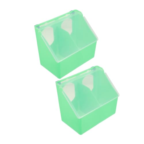 iplusmile 2 Stück Box Futterbox für Tauben Wasserspender für Insekten aus Kunststoff Futterspender für Nymphensittiche Alligator-Futterspender Taube Tränke Abs Light Green von iplusmile